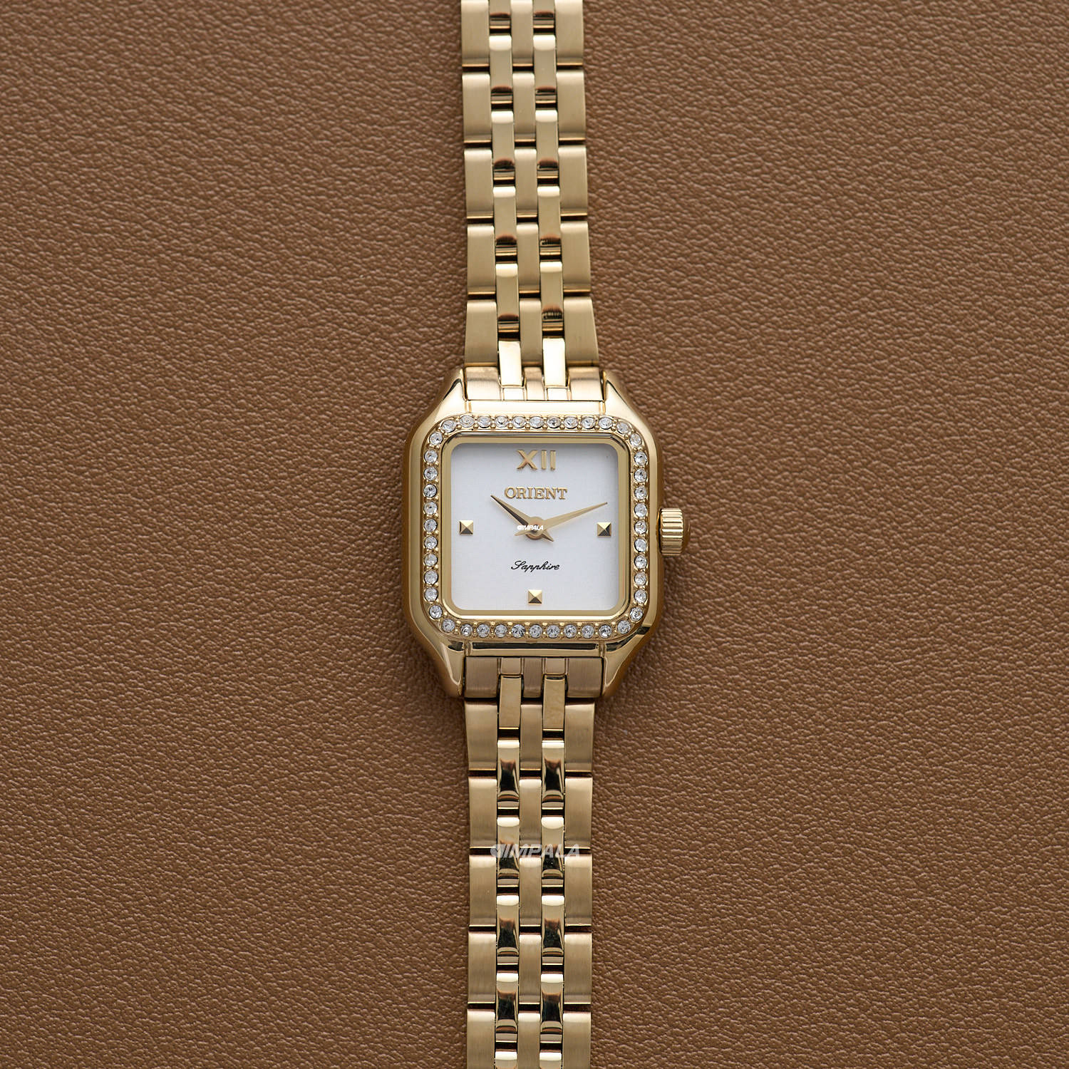 洋楽 L o r i G o l d Relógio Orient Eternal Feminino LGSS0076-S3KX Aço Safira