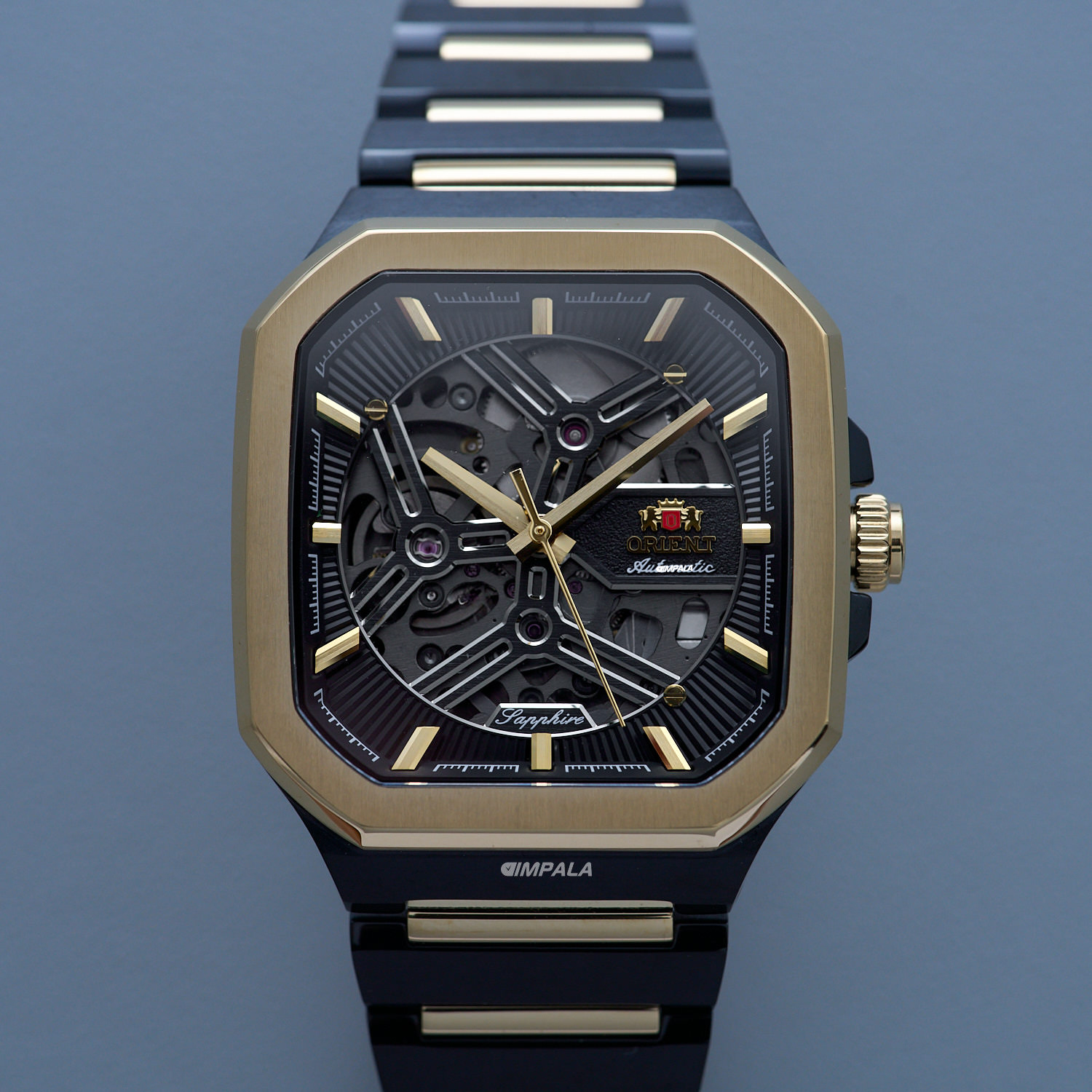 Relógio Orient Skeleton Automático NH7MM008-G1PK Aço - Relojoaria