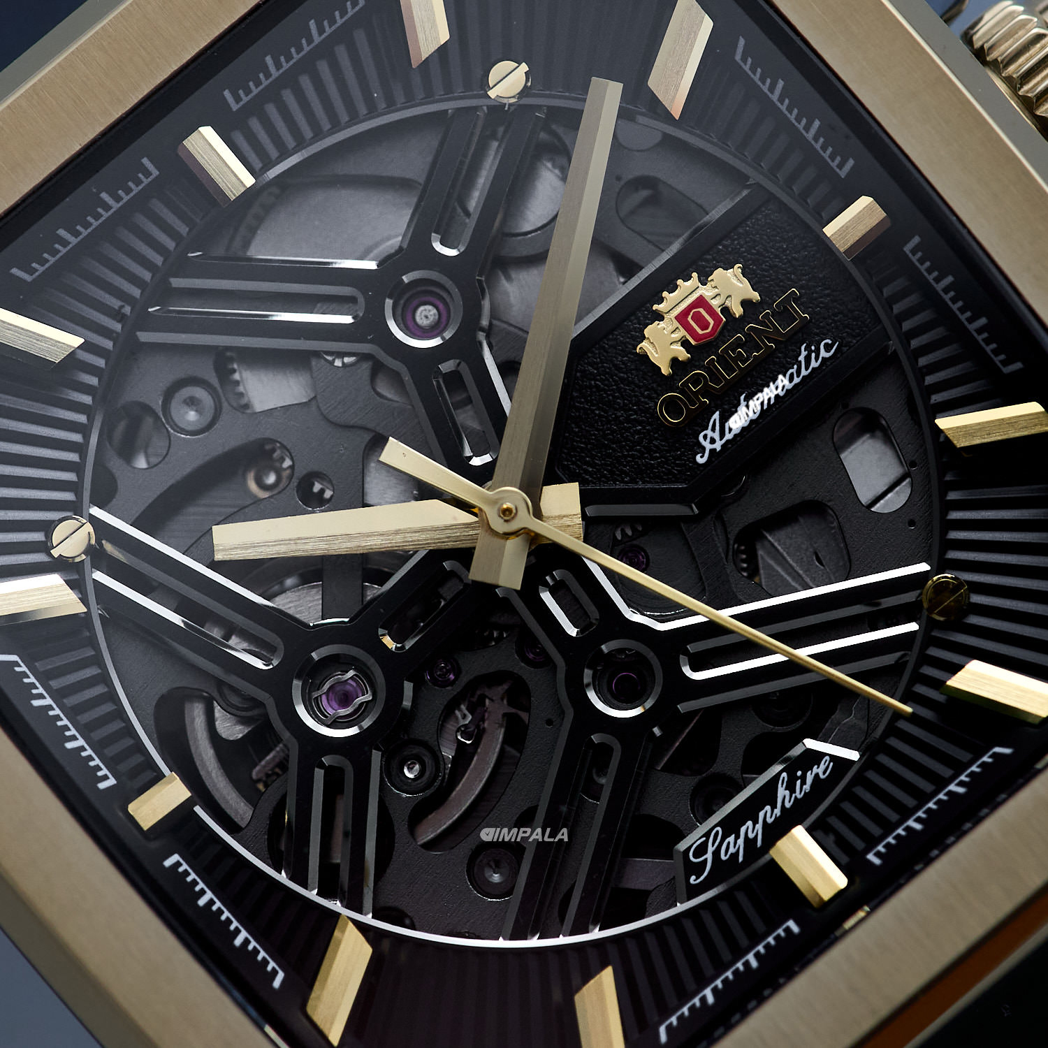 Relógio Orient Skeleton Automático NH7MM008-G1PK Aço - Relojoaria
