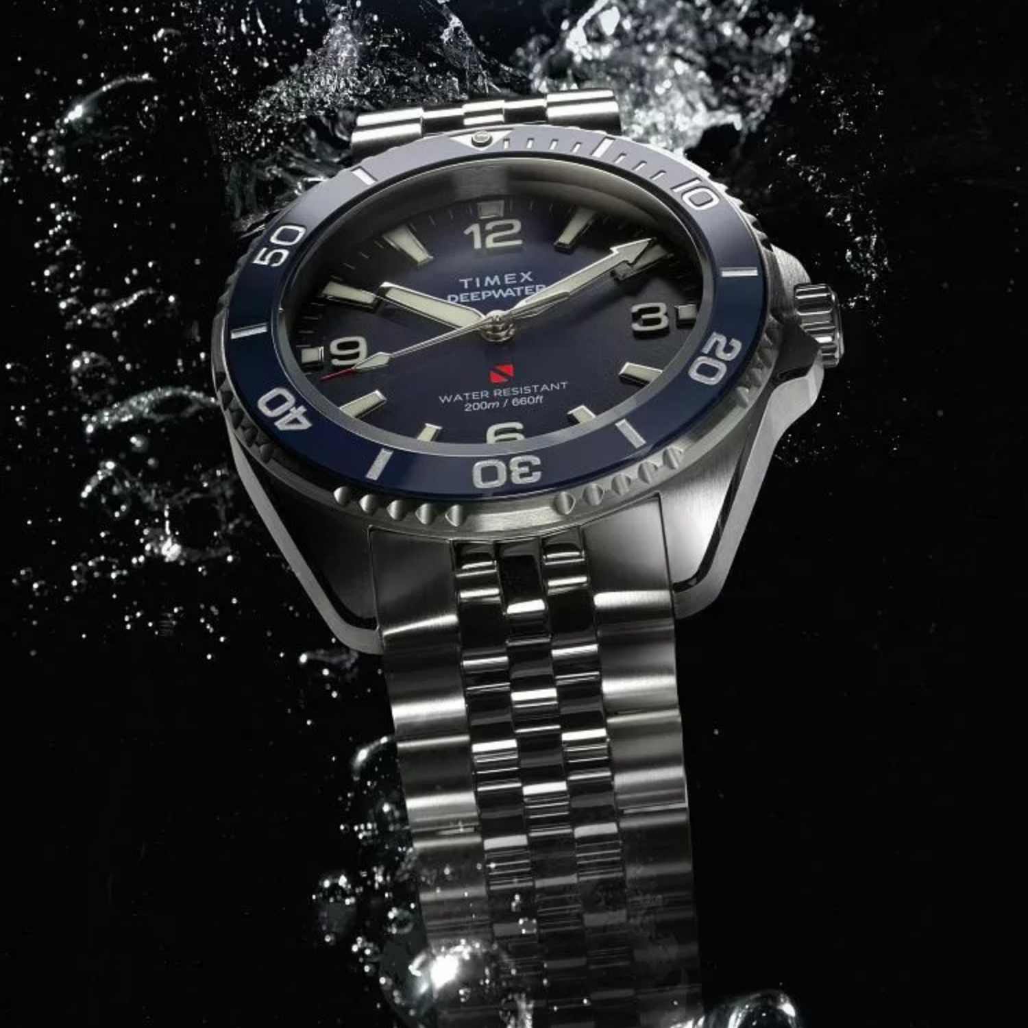 Relógio Timex Deep Water Arctic TW2Y64600 Diver Safira 200m