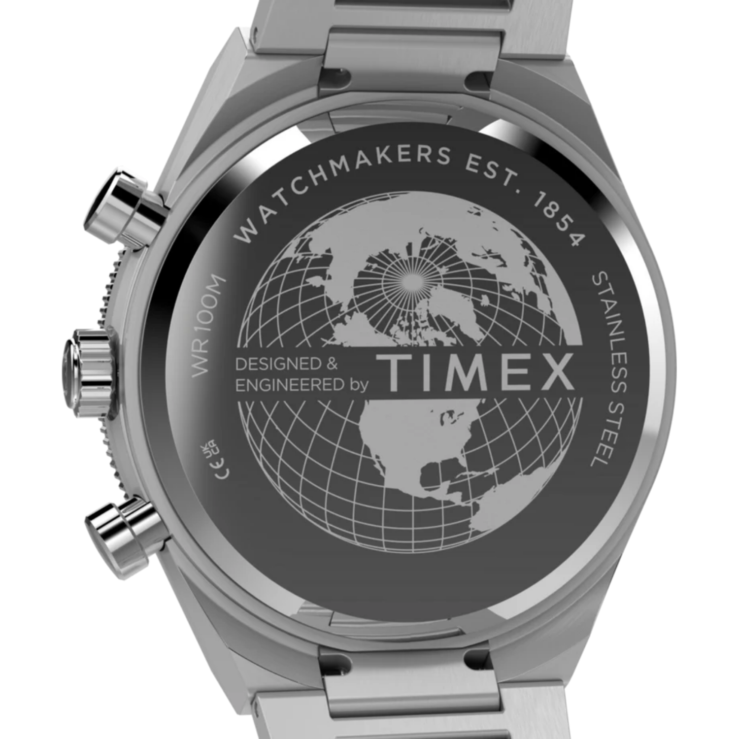 Timex Q Continental Chronograph 40mm Panda Dial Aço - Relojoaria