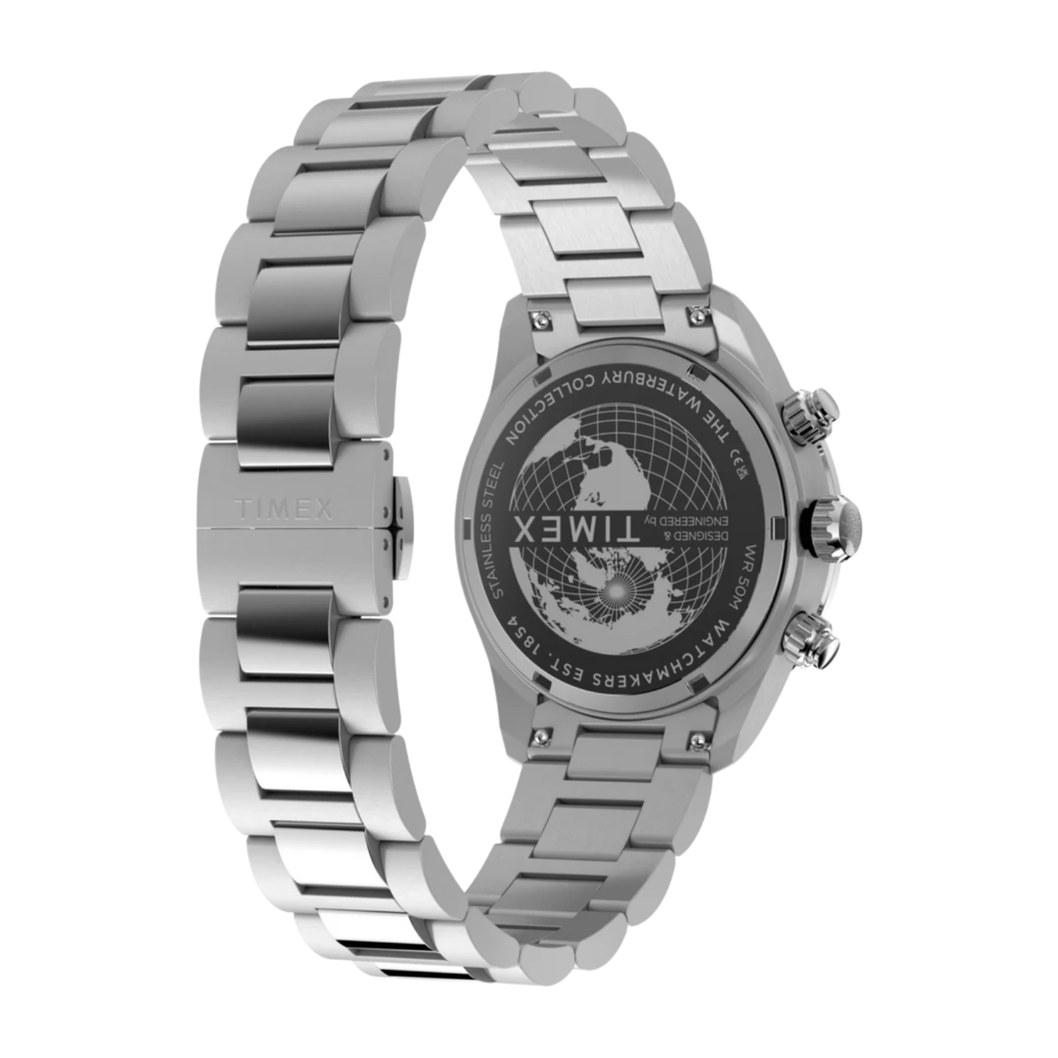 Relógio Timex Waterbury Chronograph TW2Y70500 Aço Clássico