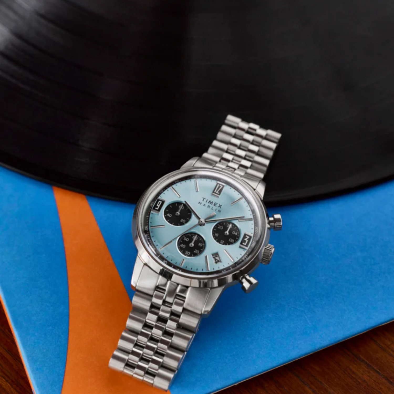 Relógio Timex MK1 Chronograph TW2Y71000 Couro Militar - Relojoaria
