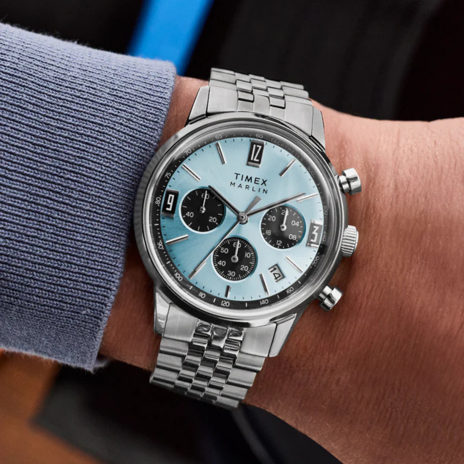 Relógio Timex MK1 Chronograph TW2Y71000 Couro Militar - Relojoaria