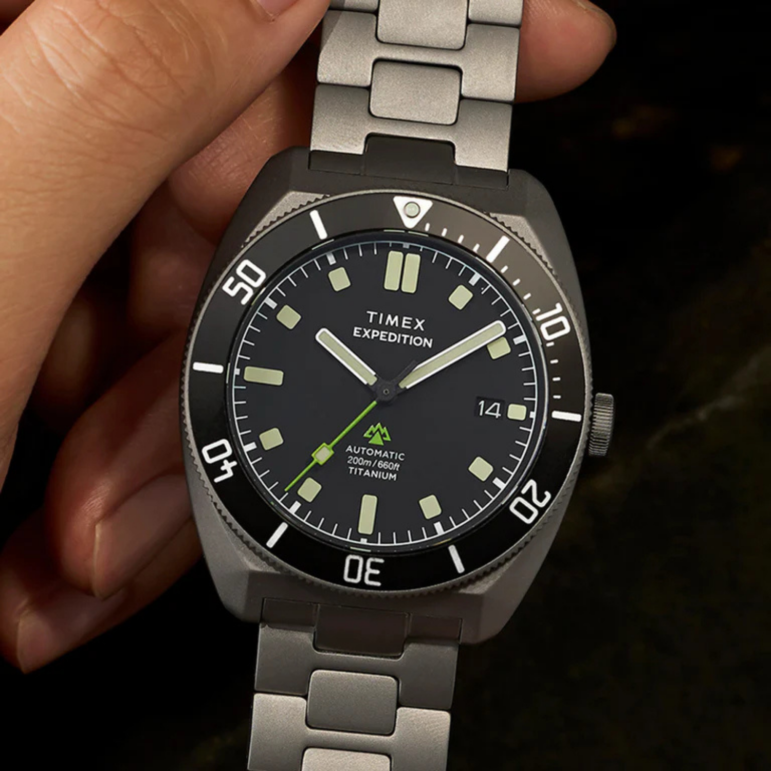 Relógio Timex Expedition Pioneer Titanium Automático Safira