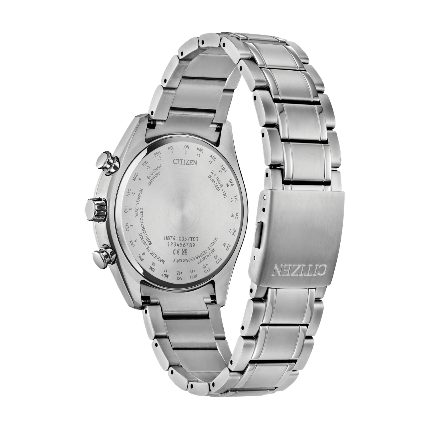 Relógio Citizen Tsuki-yomi Eco-Drive BY1010-81Z Titânio Safira