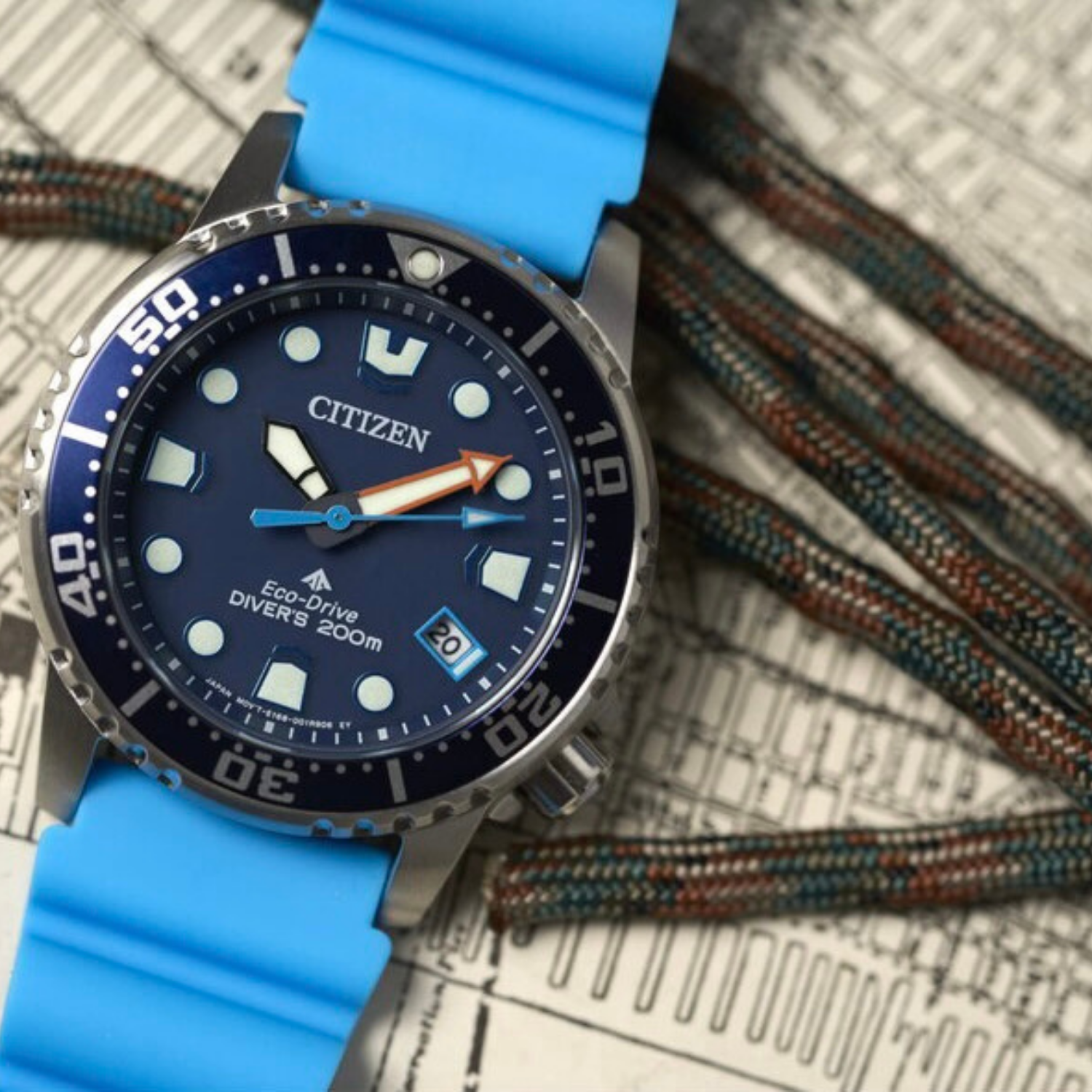 Relógio Citizen Promaster Diver Eco-Drive EO2028-06L Azul 200m