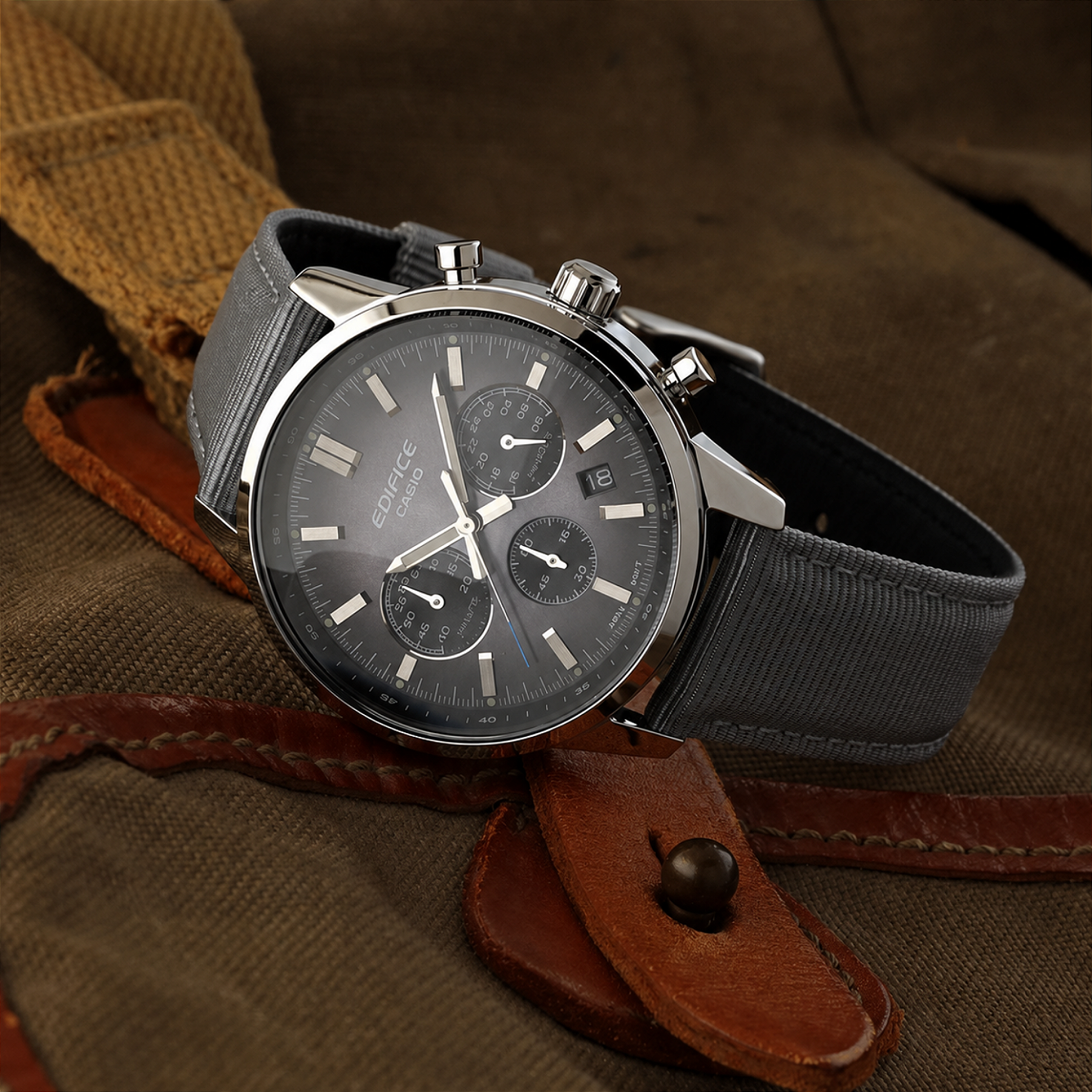 Relógio Casio Edifice EFR-575C-8ADF Cronógrafo Cinza - Relojoaria
