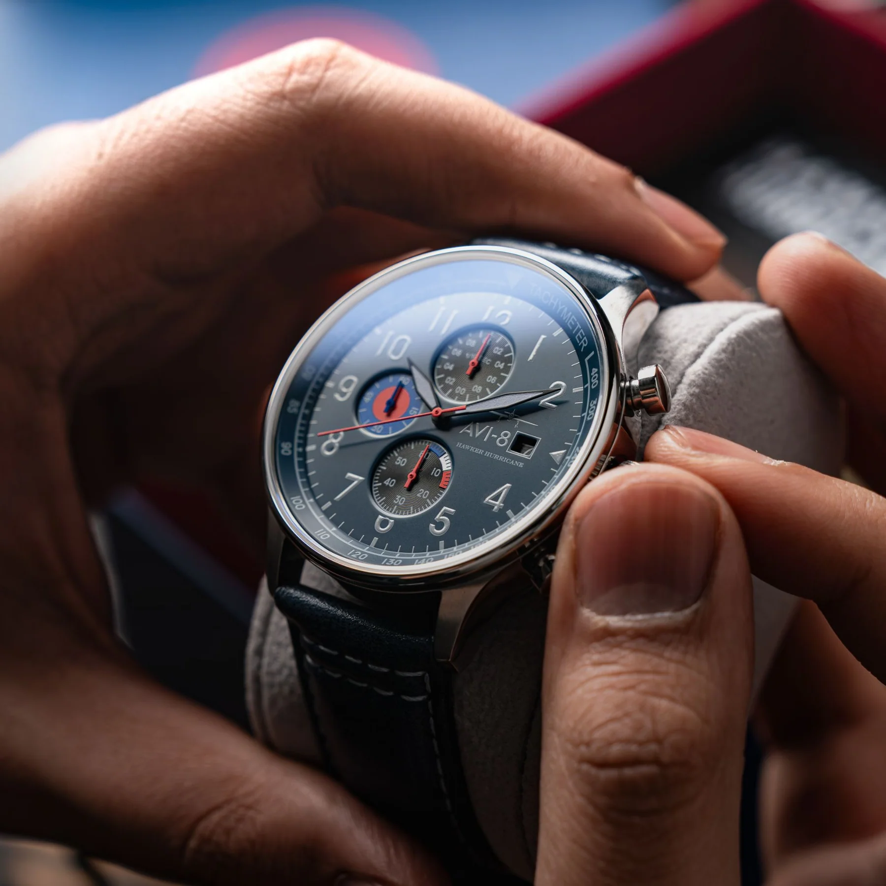 ◆タチカワ◆バーチカルブラインド◆W3120×H1890◆O-2508BL8◆ Relógio AVI-8 Hawker Hurricane AV-4011-1A Cronógrafo Azul