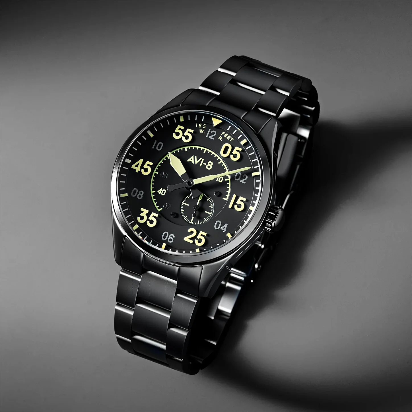 Relógio AVI-8 Spitfire Type 300 AV-4147-44 Automático Safira