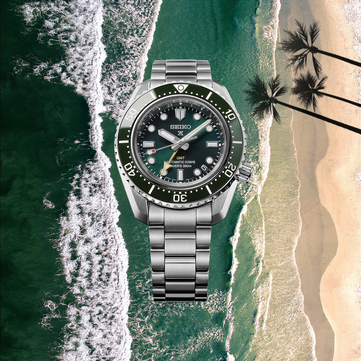 SEIKO Prospex GMT キネティック Relógio Seiko Prospex 1968 GMT HBC001J1 Automático Safira