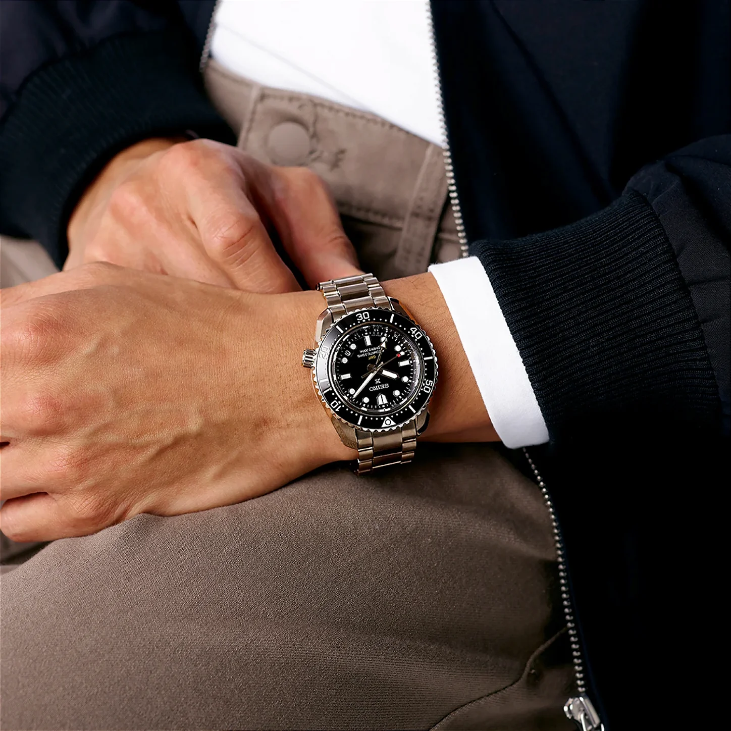 Relógio Seiko Prospex 1968 GMT HBC002J1 Automático Safira