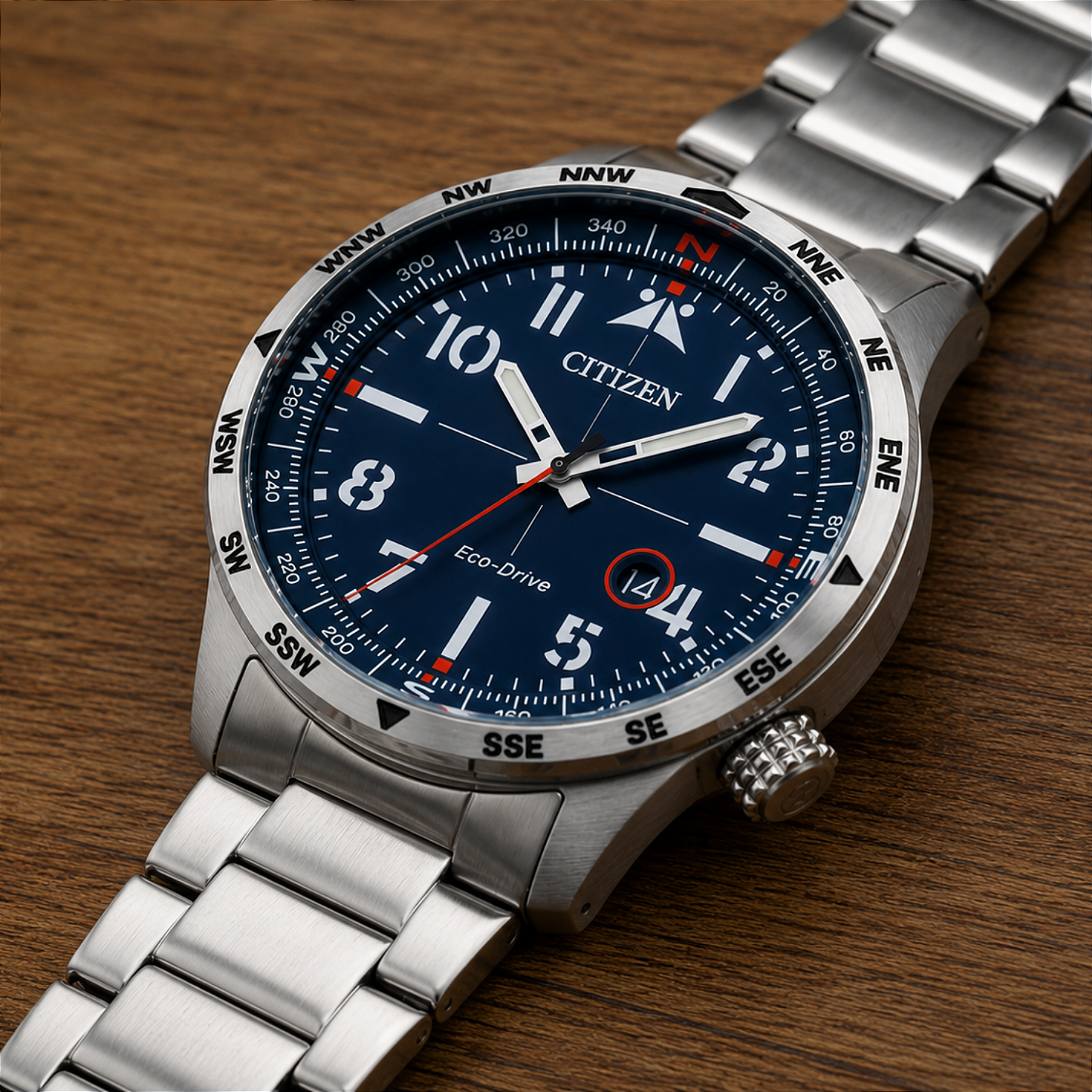 Relógio Citizen Aviator BM7550-52L Eco-Drive Mineral Azul
