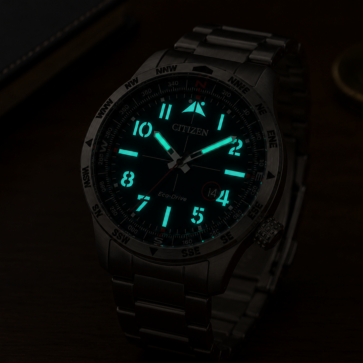 Relógio Citizen Aviator BM7550-52L Eco-Drive Mineral Azul