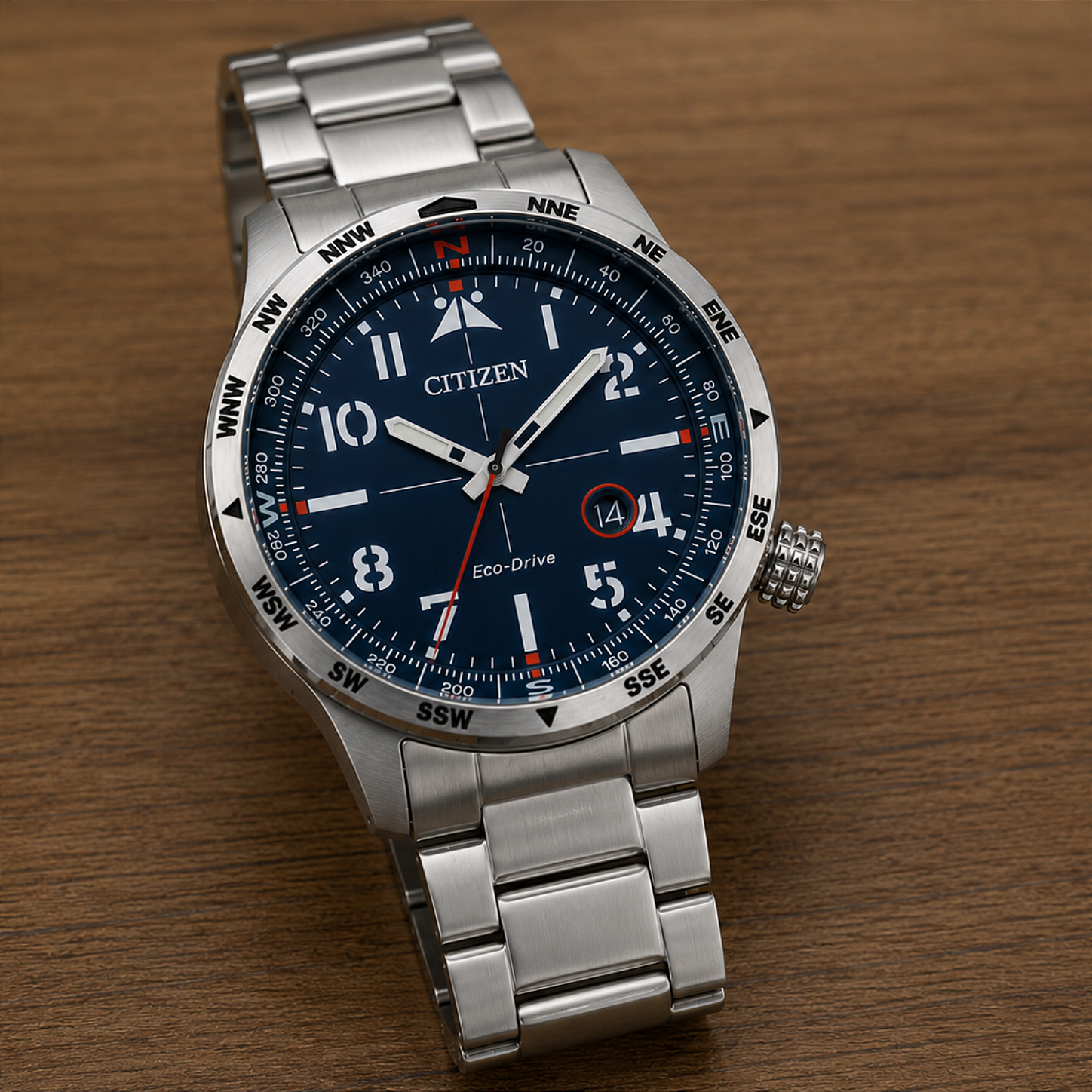 ★Emi★ Relógio Citizen Aviator BM7550-52L Eco-Drive Mineral Azul