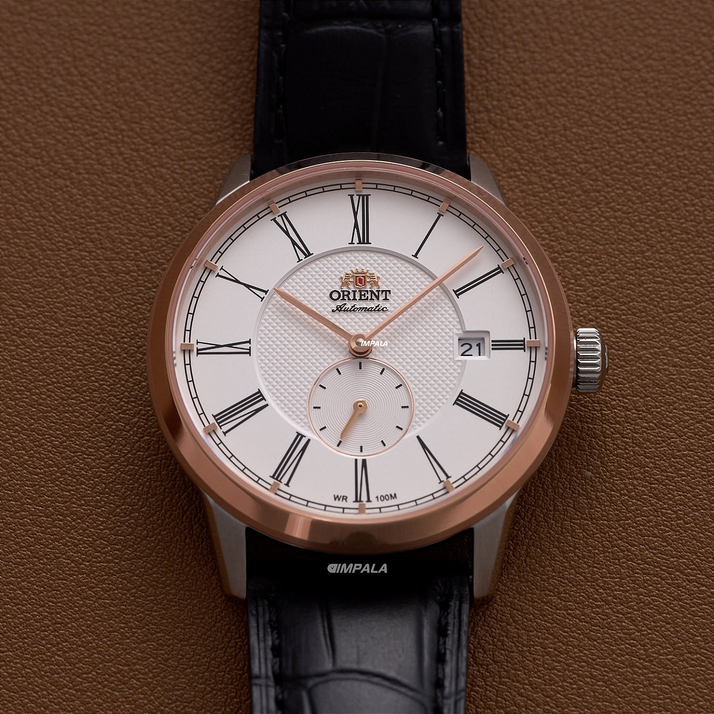 Relógio Orient Small Seconds YN6MC035-S3PX Automático Safira