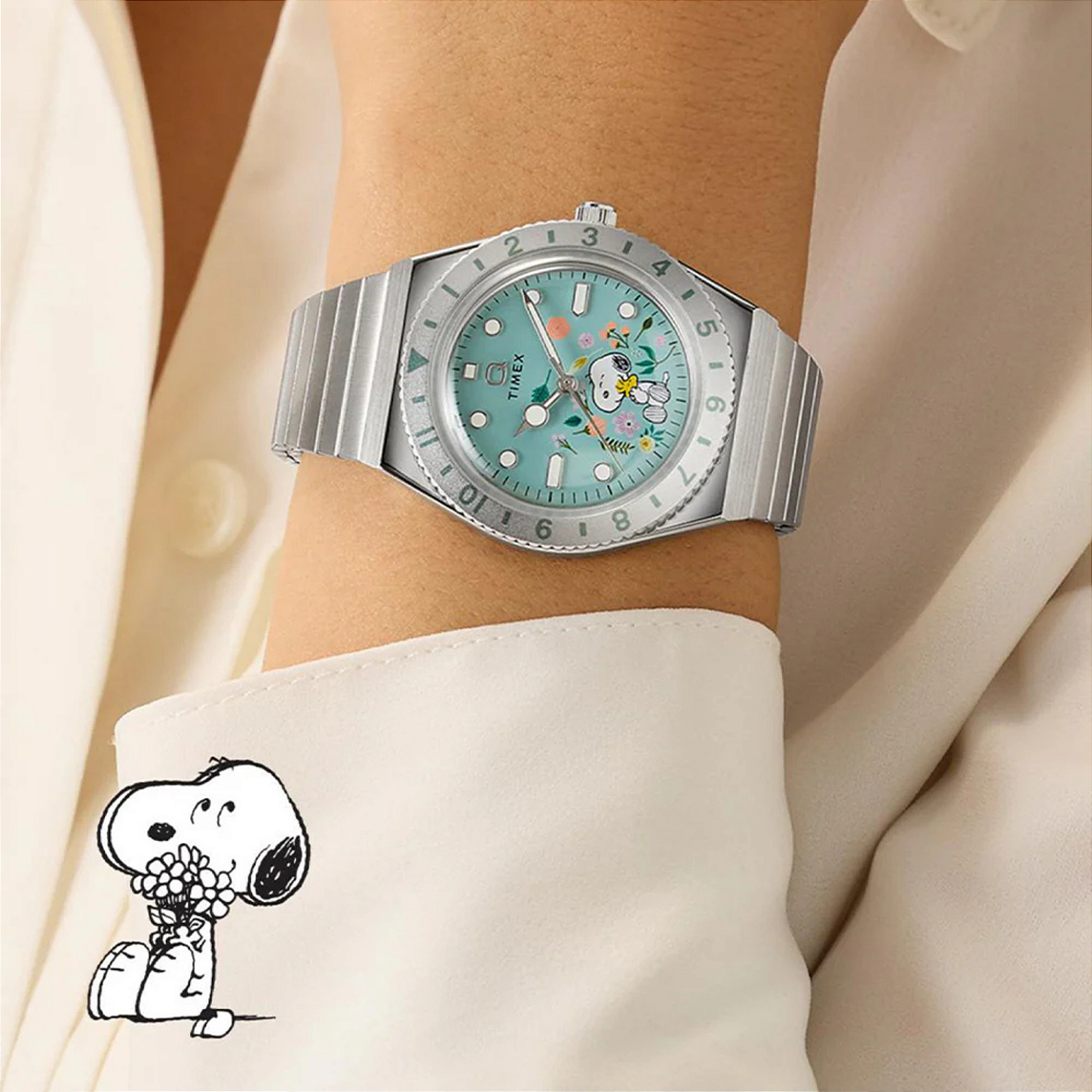 Timex Q Peanuts TW2Y52700 Snoopy Expansion Band - Relojoaria