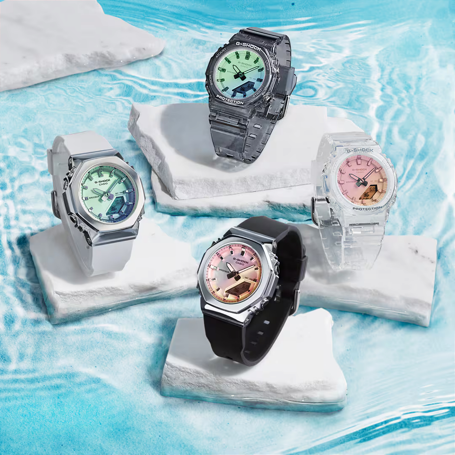 GM-S2110SR-1ADR G-Shock Sunrise Rainbow Metal Octagonal