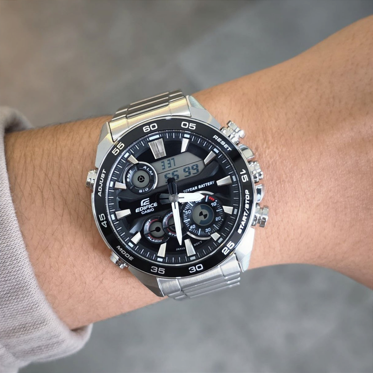 Relógio Casio ERA-130D-1A Analógico Digital Aço 100m Quartzo - Relojoaria  Impala - Desde 1974 no ramo Relojoeiro