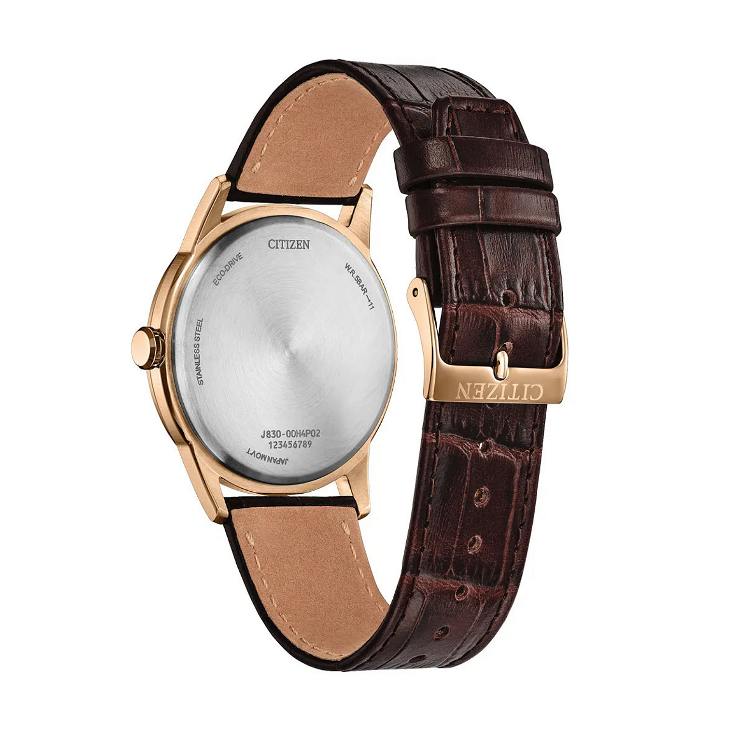 Citizen Rolan AW2113-16X Eco-Drive Ouro Rosa e Marrom - Relojoaria