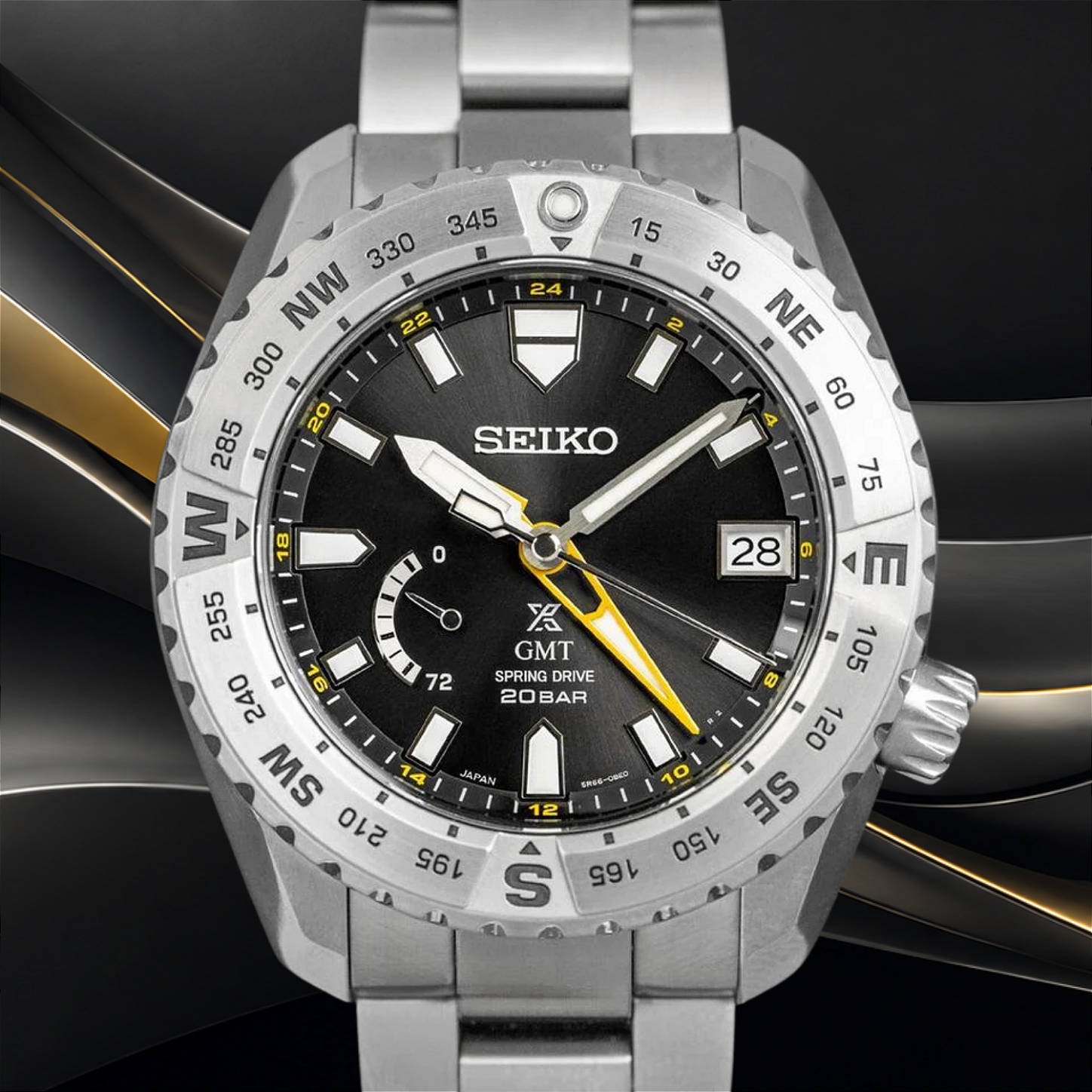 Seiko Prospex LX SNR025J1 Spring Drive GMT em Titânio - Relojoaria