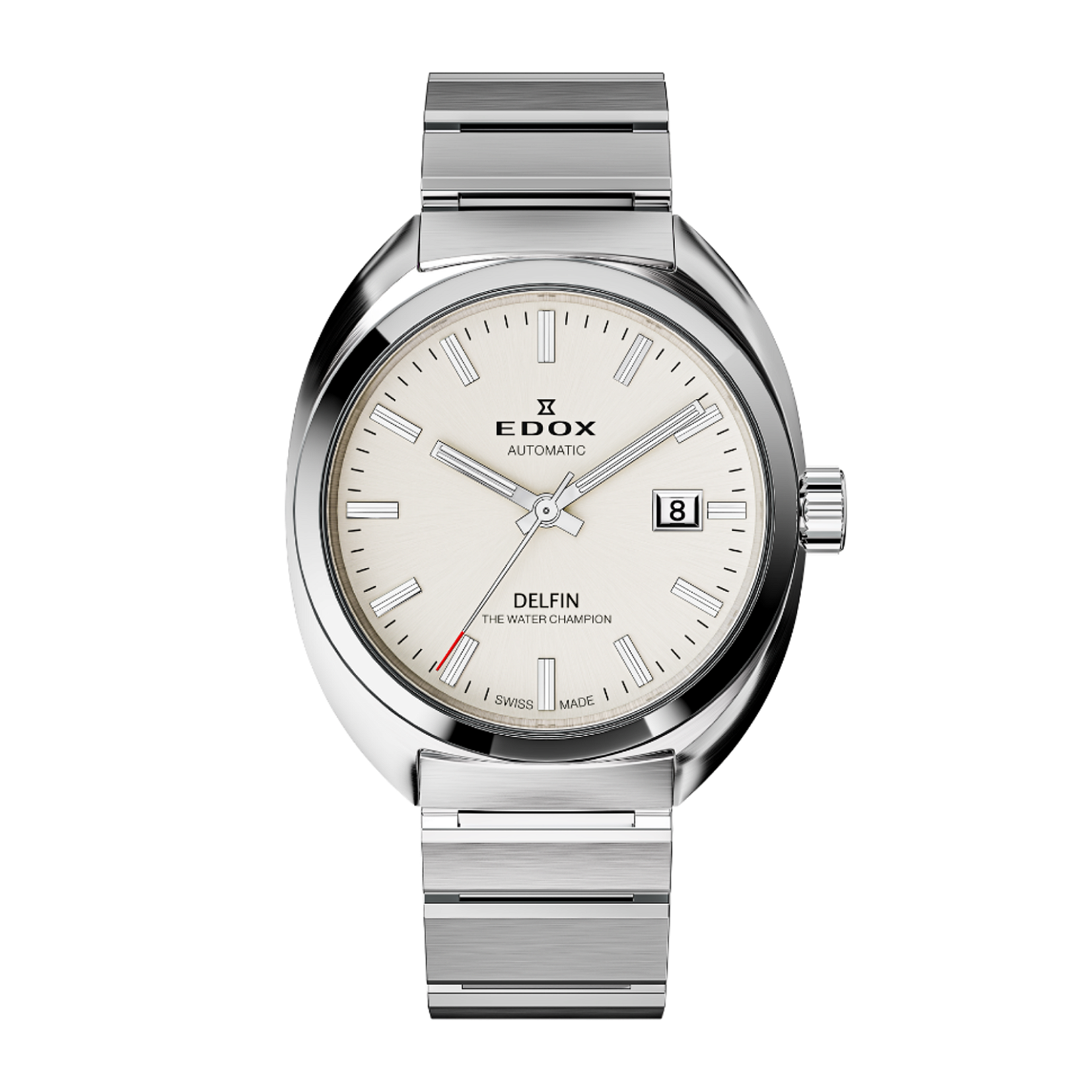 Edox Delfin The Original 1961 Date 80143-3M-AIN Aço - Relojoaria