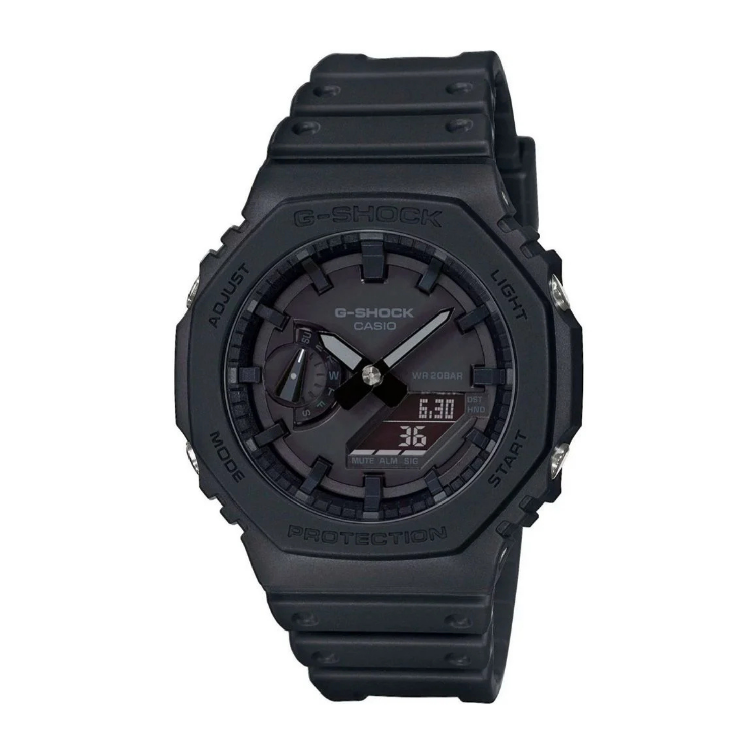 G-Shock GA-2100-1A1DR Carbon Core Guard All Black - Relojoaria