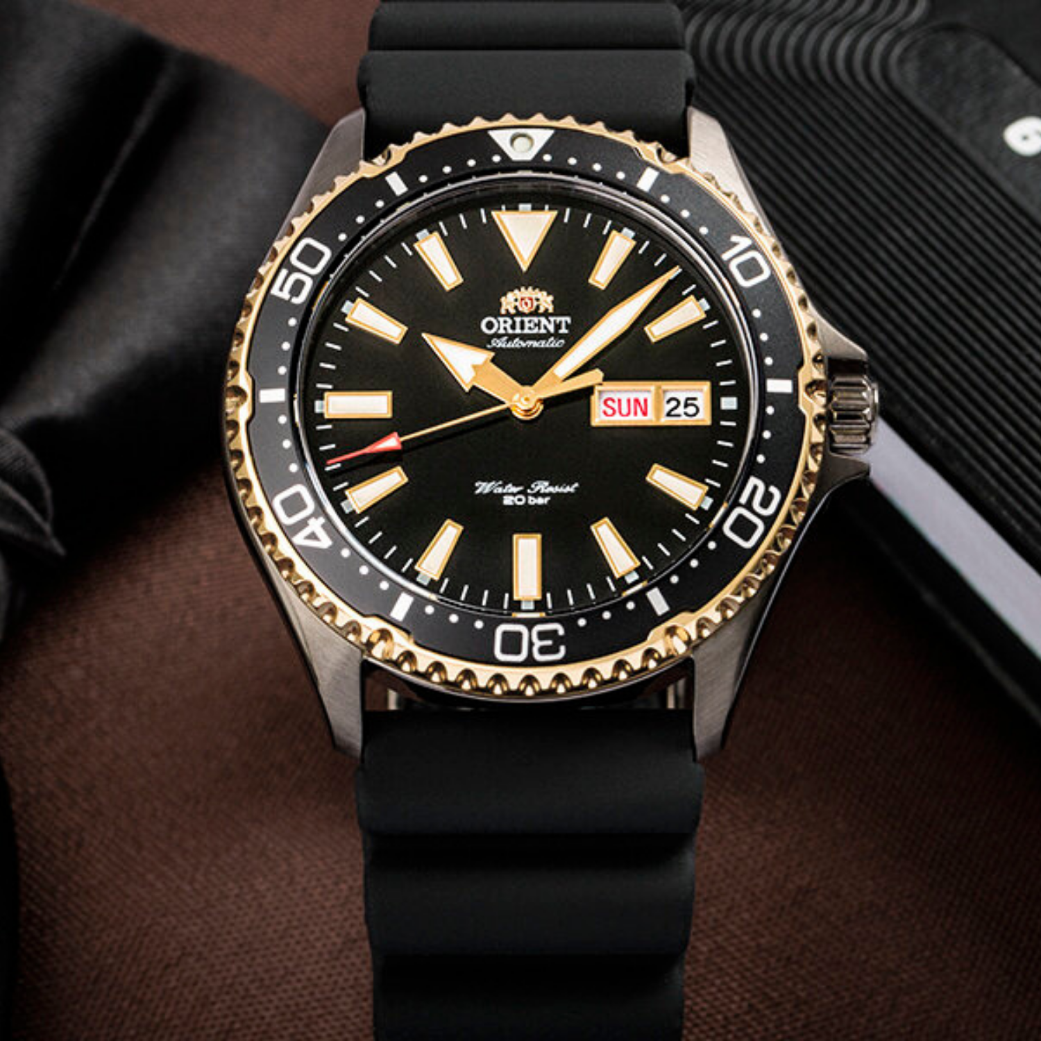 KAMA アーユルヴェーダ　セット Orient Kamasu RA-AA0005B19A Preto Automático - Relojoaria Impala