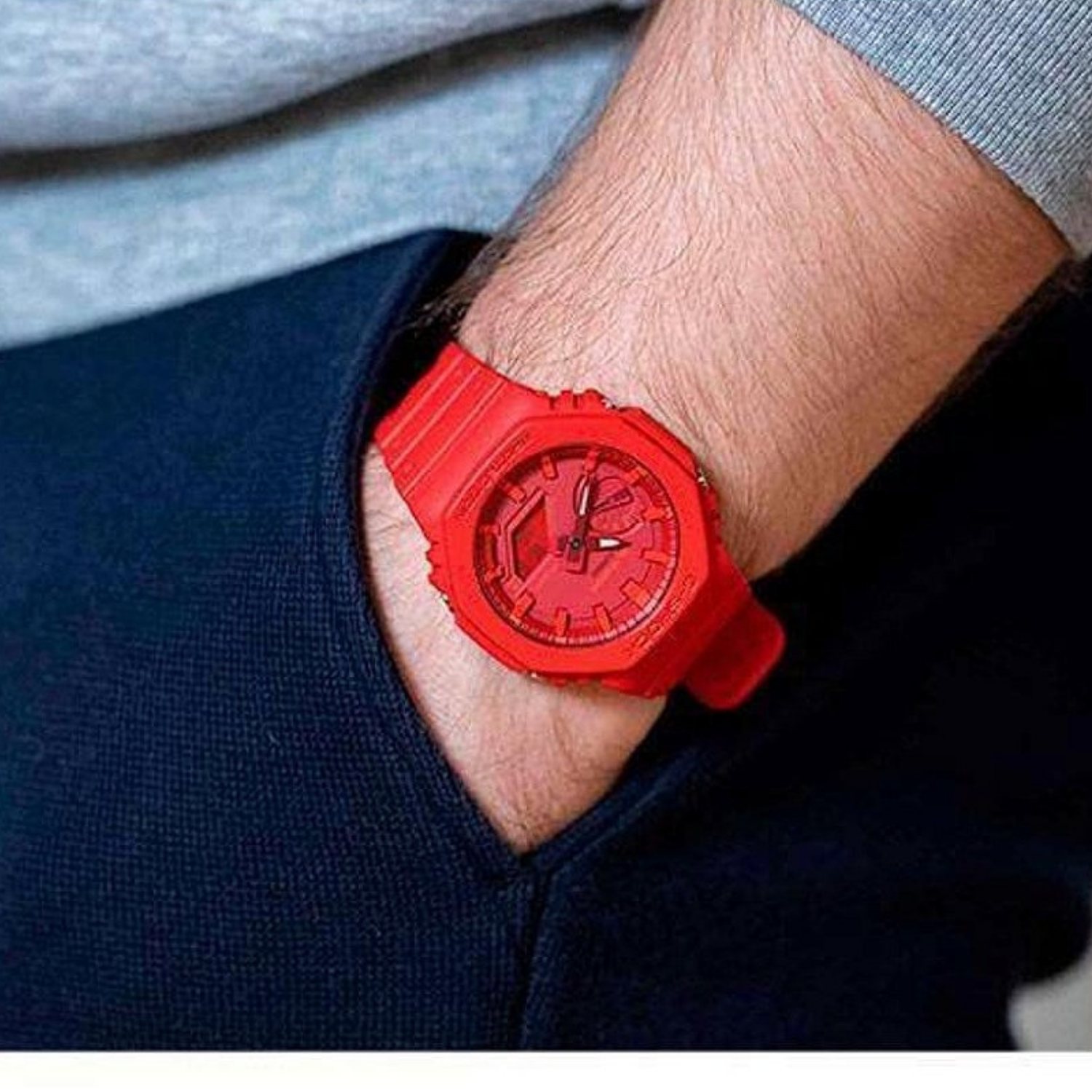 G-Shock GA-2100-4ADR Vermelho Edição Especial - Relojoaria Impala