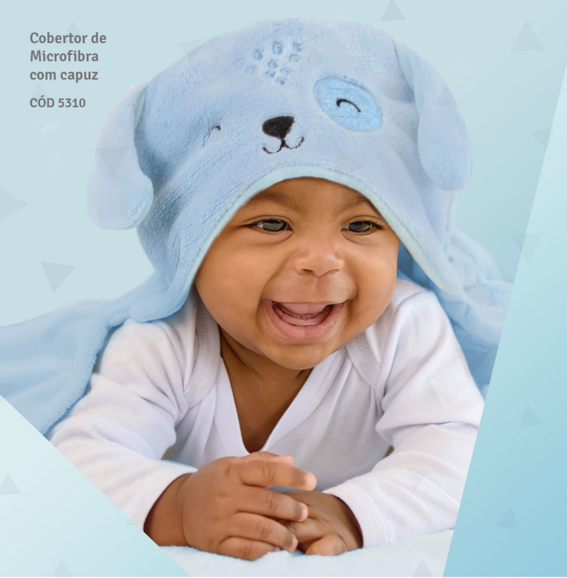 Cobertor Microfibra Mami Bichus com Capuz Bordado Azul - Chicletinho Baby -  Loja especializada em artigos infantis
