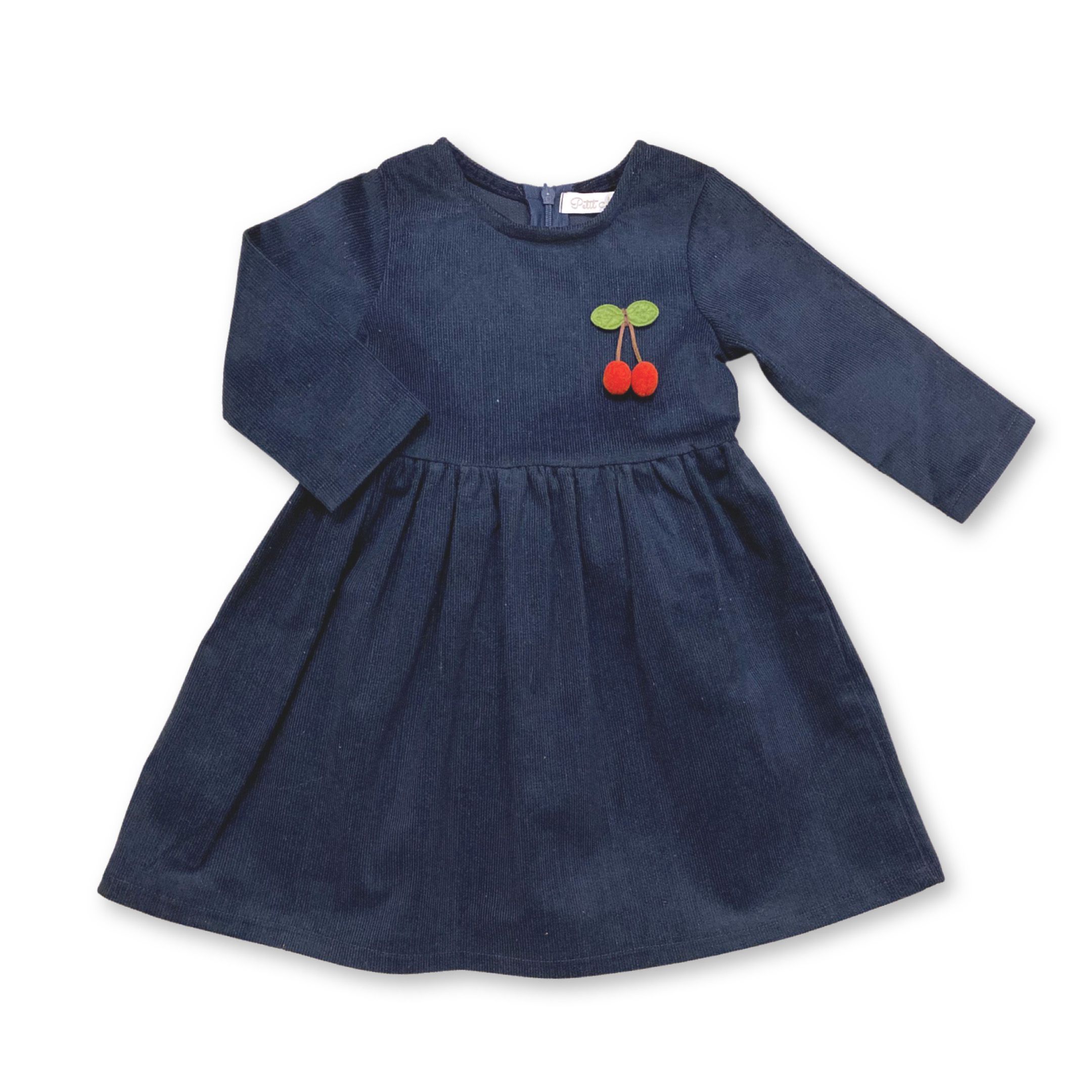 Vestido Infantil de Veludo Marinho com aplique Cereja - tam M ao 8 - Petit  Nini | Oferta de Acessórios e Roupas para Bebês e Crianças