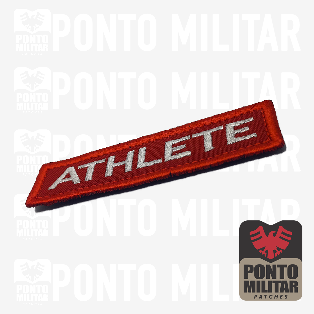 Athlete Atleta Emblema Patch Bordado Tarjeta Velcro Patches Militares Emborrachado e Bordados