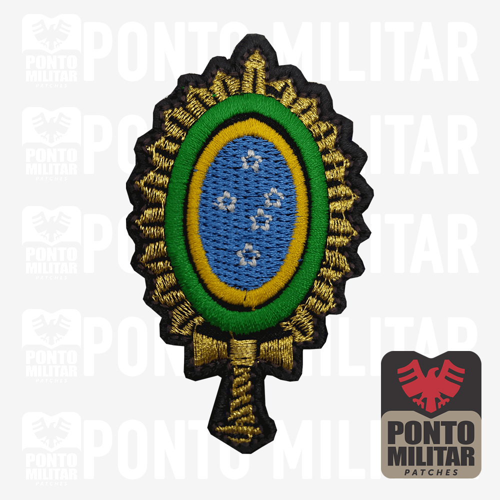 Patch Bordado Brasão do Exército Brasileiro 9x7,5 cm Cód. 2236