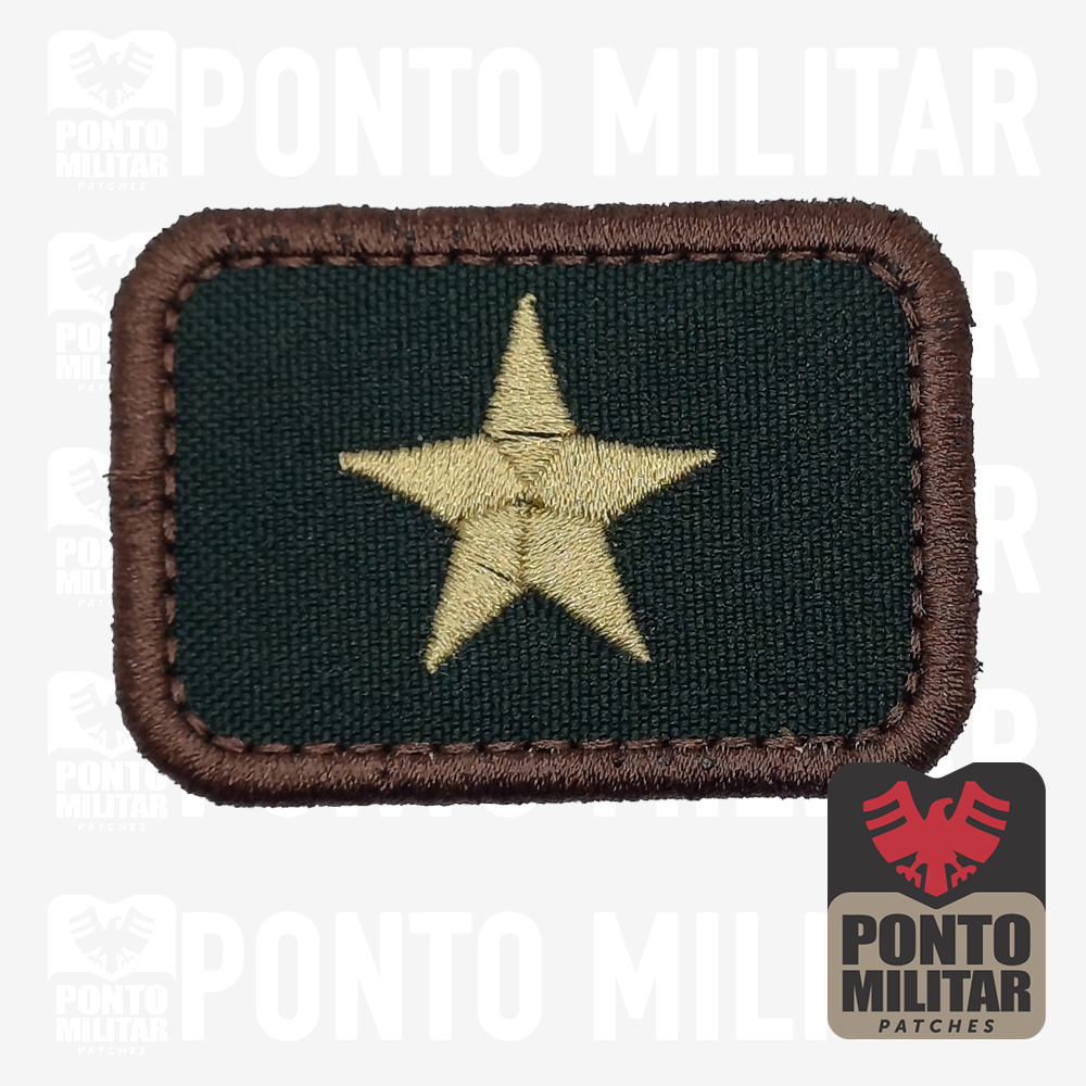 Patente Comandante Capacete Patch Bordado 5.5x4cm - Patches Militares  Emborrachado e Bordados