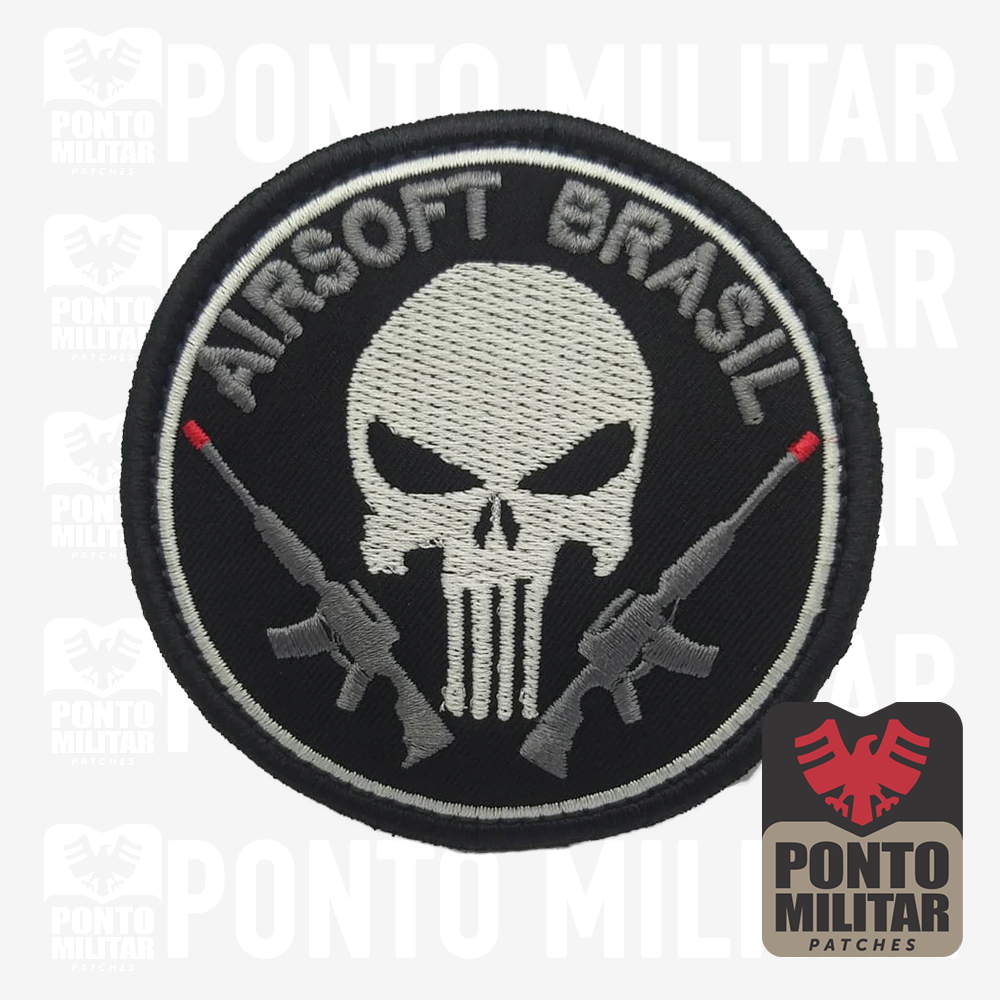 patch-justiceiro-emborrachado - LOJA WWART - Tático Militar, Airsoft, Aventura, Outdoor