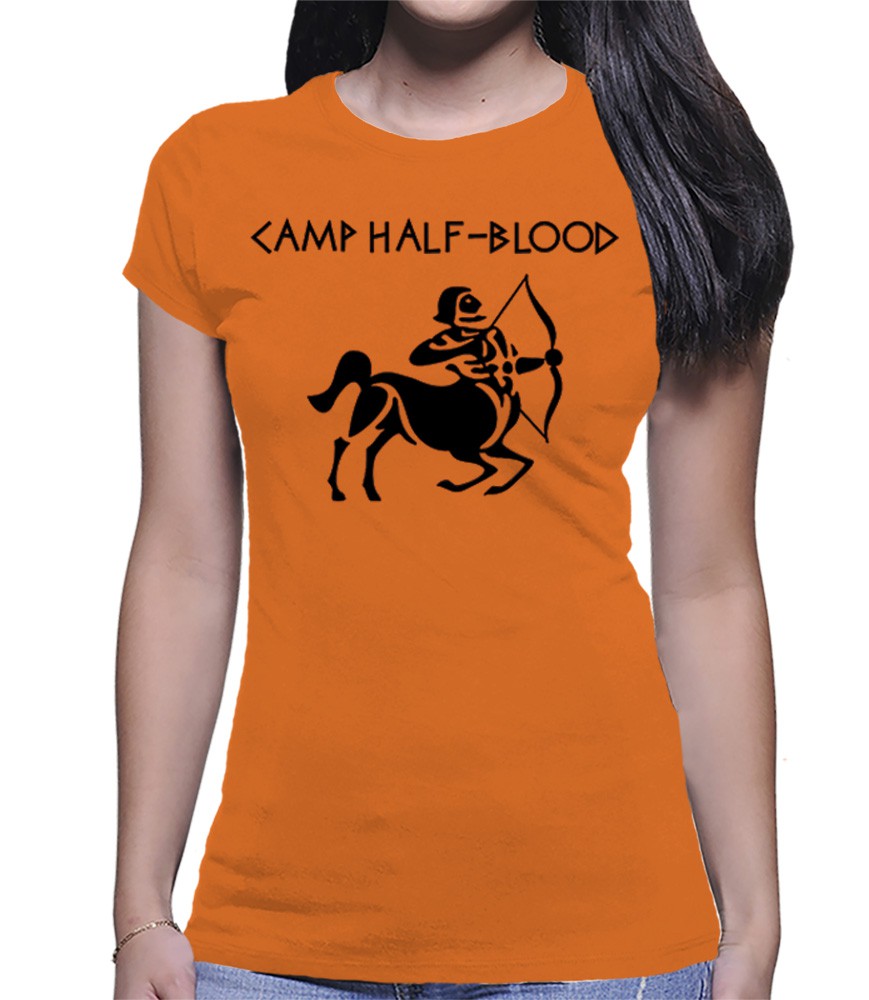 Camiseta Babylook Percy Jackson Camp Half Blood Logo Centauro