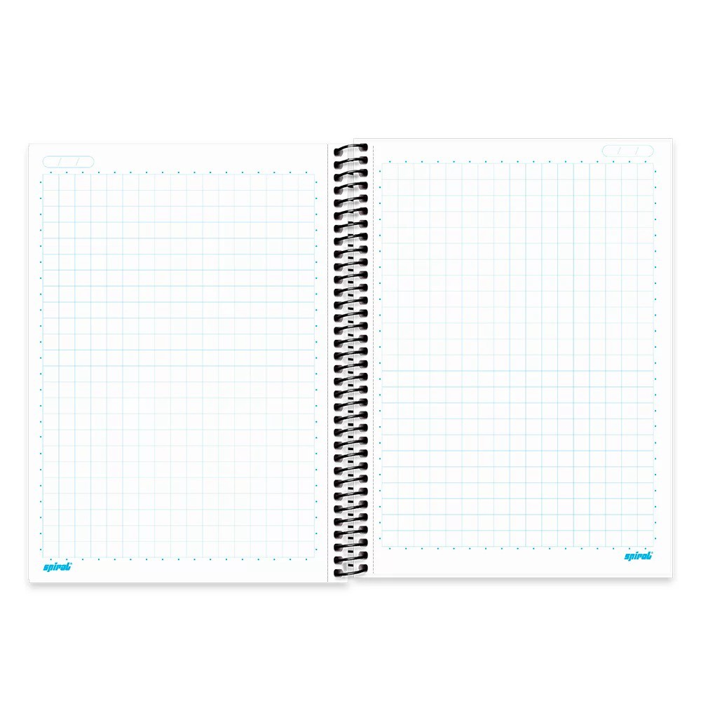 Caderno UniversitÁrio Capa Dura Quadriculado 1cmx1cm 96 Folhas Spiral Papelaria Zap Ltda 1852