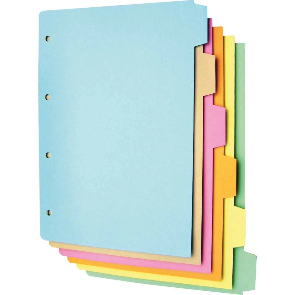 DIVISÓRIA OFICIO COLORIDA 4 FUROS C/6 PROJEÇÕES - MANO - Papelaria Zap ...