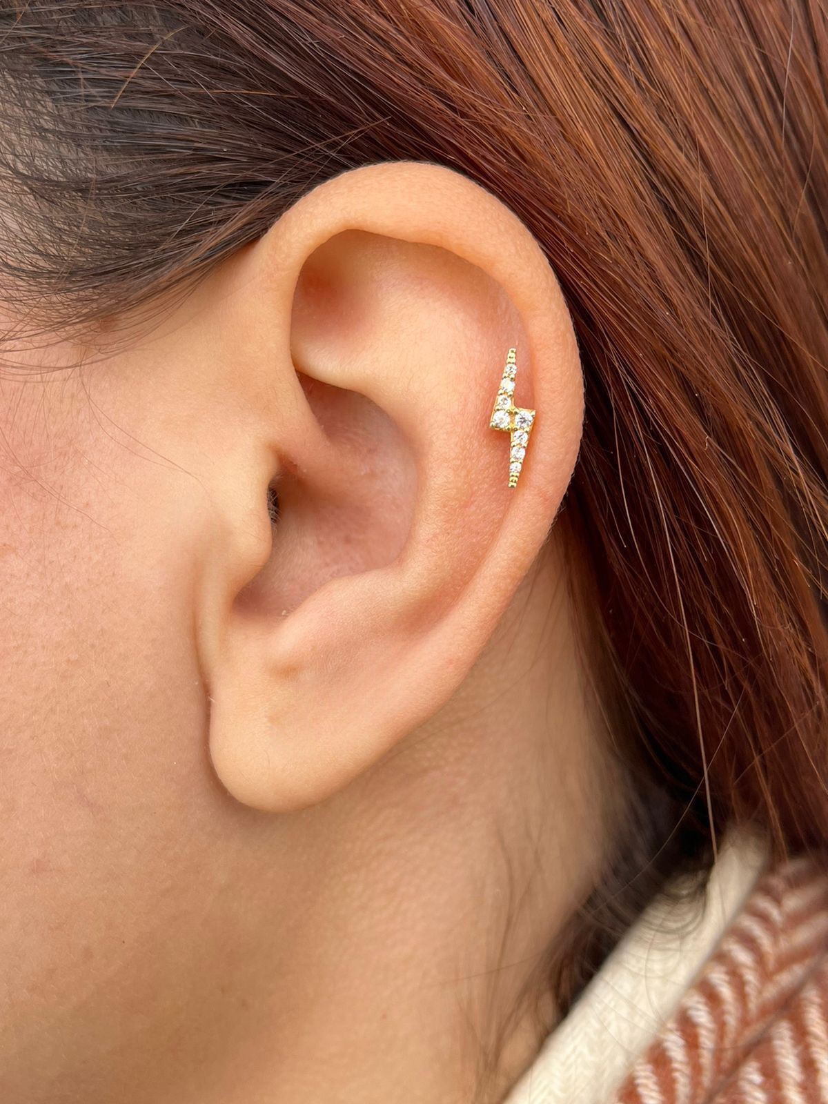 Piercing para Tragus/Orelha - Prata - pedra de 3mm - Piercings