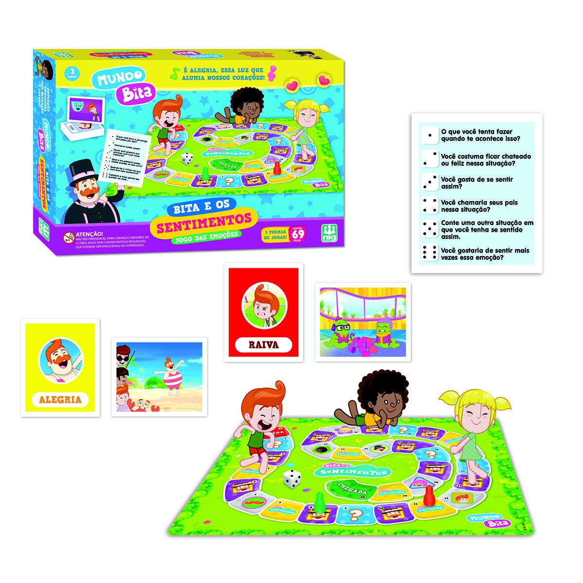 Kit 2 Jogos Mundo Bita Infantil Educativo Peças em Madeira - Nig