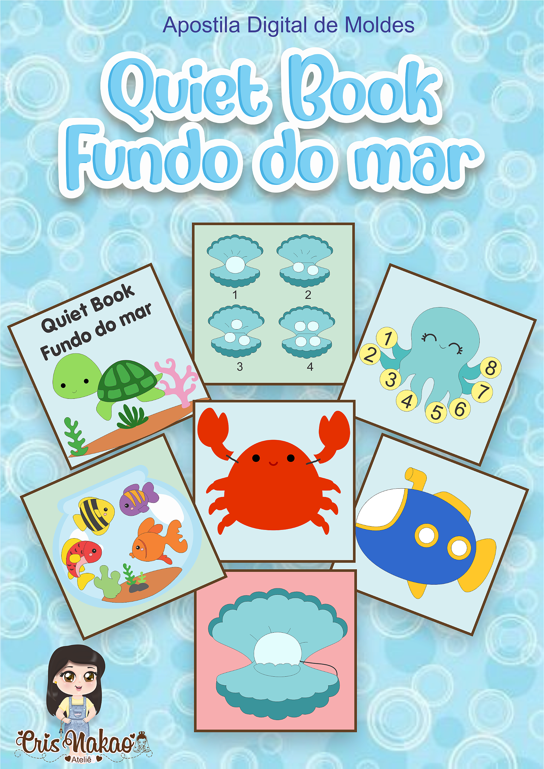 Feltro Estampado - Jogo da memória - Diversos 1 - Ateliê Cris Nakao