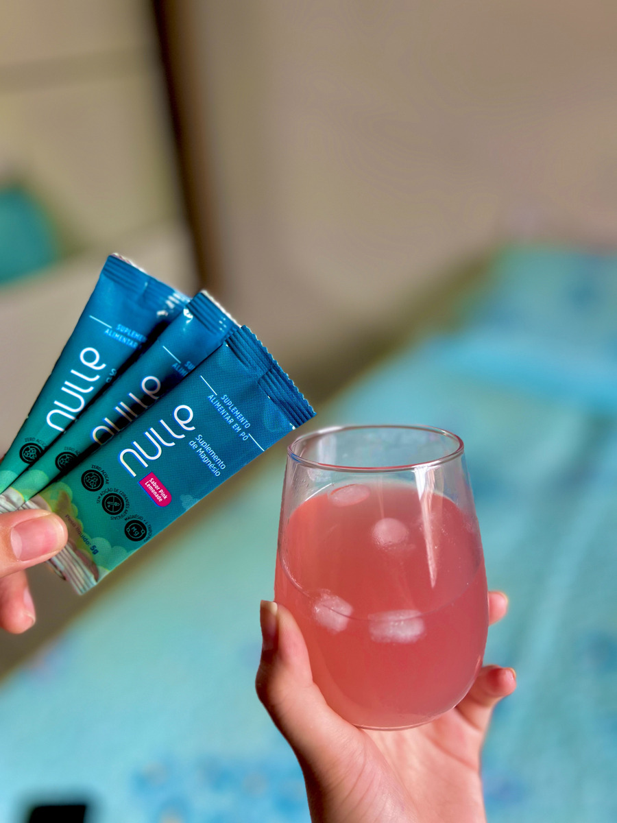 Magnésio Nulle em Pó - 01 POUCHE com 30 Doses Sabor Pink Lemonade