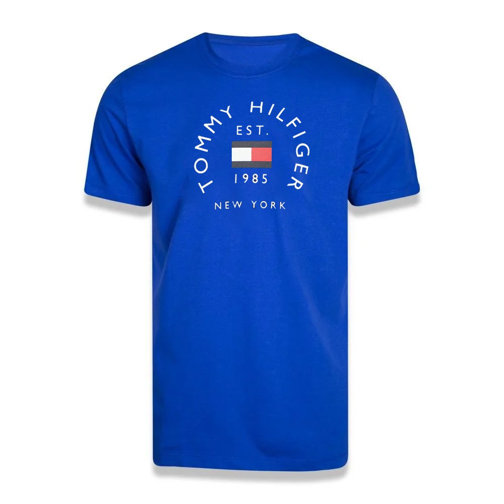 Camiseta Tommy Hilfiger Established Stackes Tee Azul Marinho