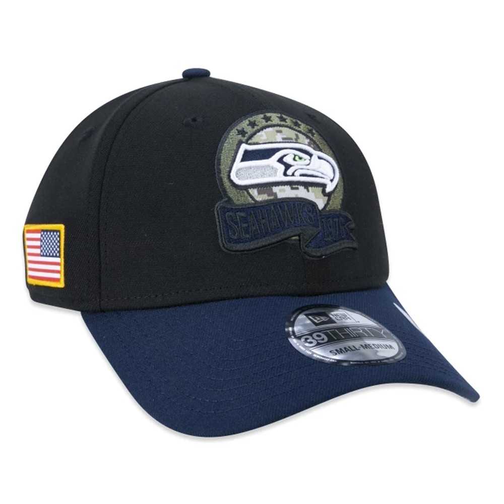 Boné New Era Seattle Seahawks 3930 Salute To Service - FIRST DOWN ...
