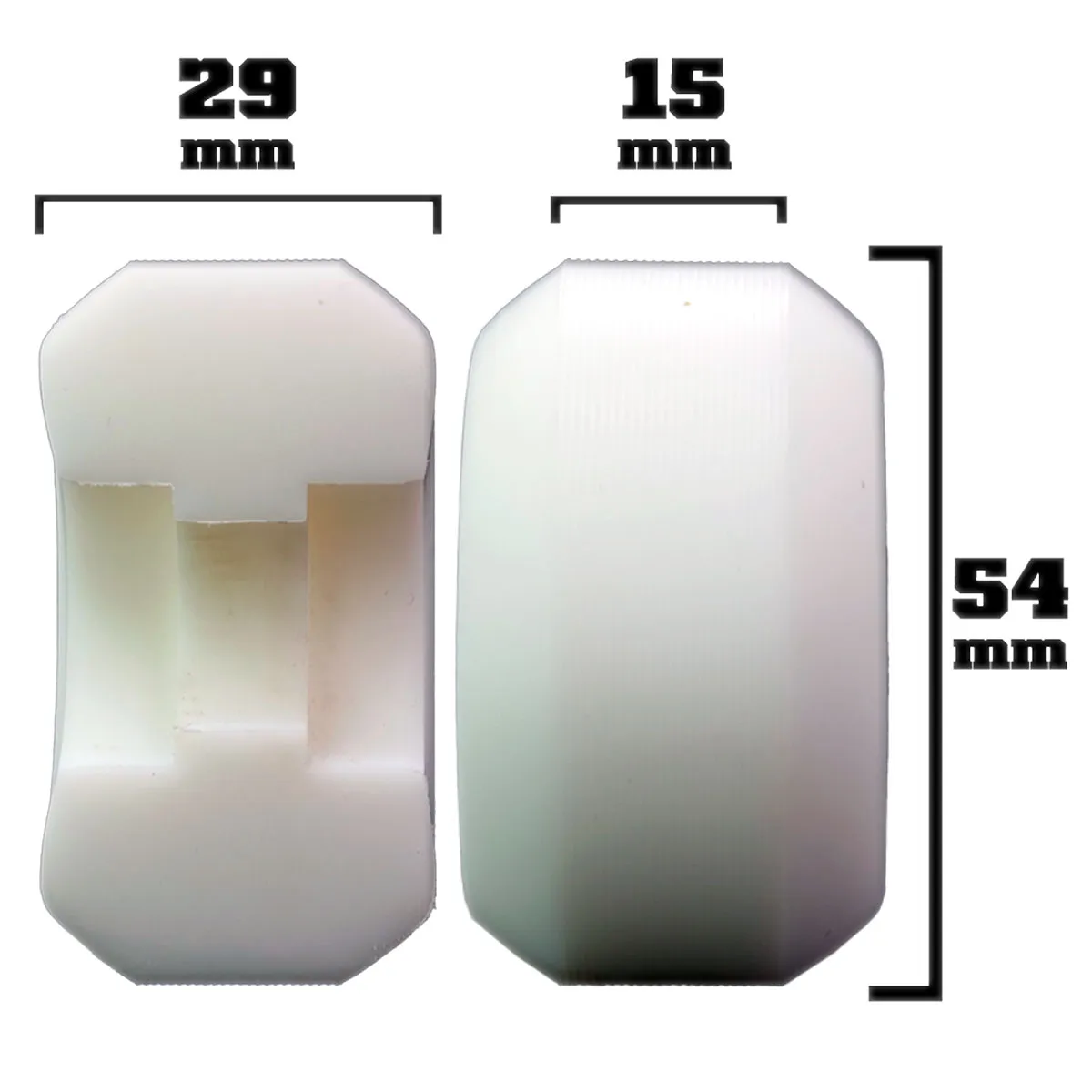 Rodas Moska Rock 54mm Dureza 53D Branca - Virtual Skate Shop | A