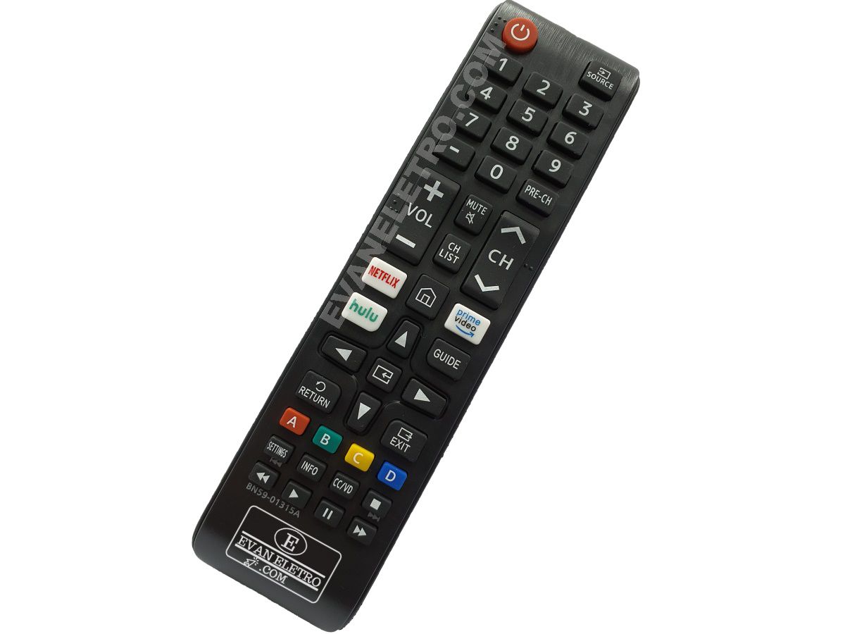 Controle Remoto TV Smart Samsung BN5901315A / Netflix / Prime / Video hulu  -  - Distribuidor e Revendedor Receptor e Controles Remotos.  Controles remotos para todos os tipos de equipamentos e