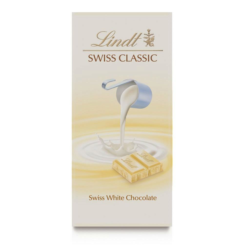 chocolate suíço branco lindt white swiss classic 100g sex shop