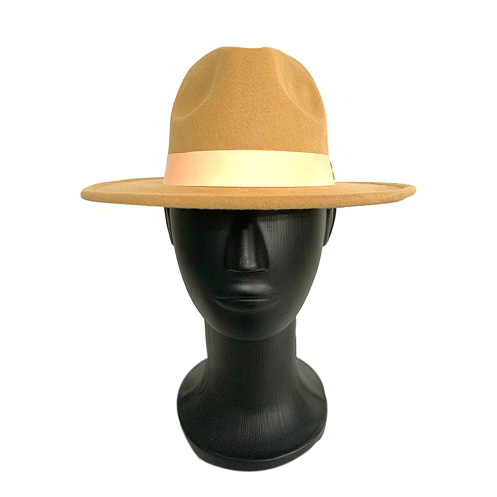 Chapéu Fedora Nude Faixa de Couro Rosê Loja Chapéu Premium Chapéu Premium Top Hats