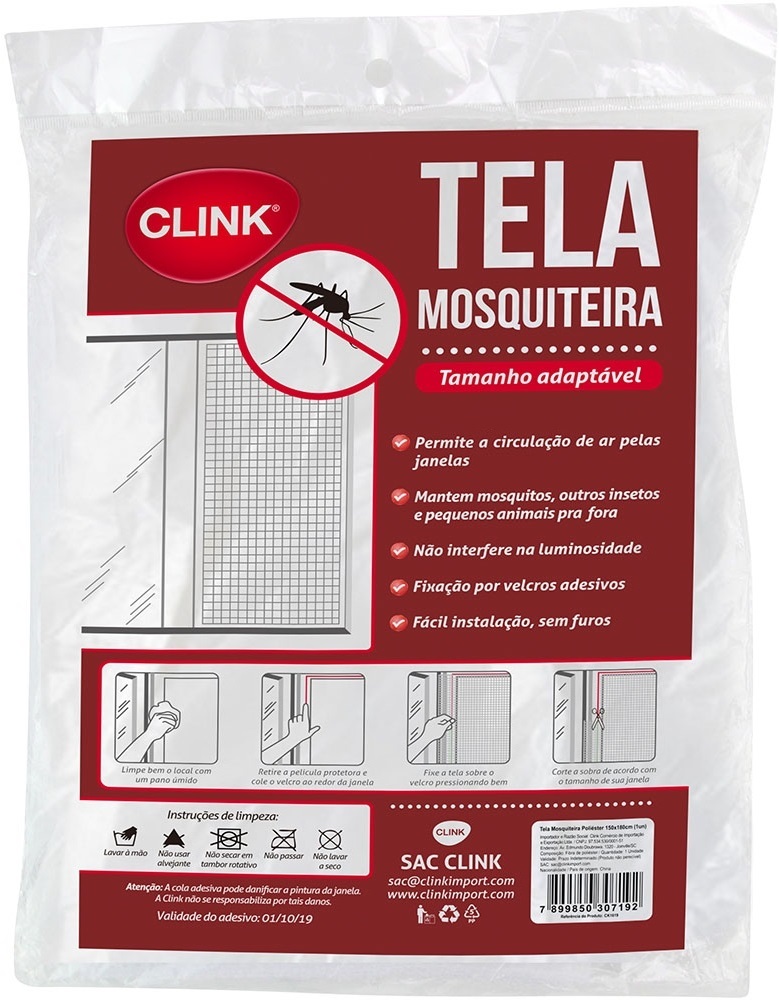 Kit Tela Mosquiteira Proteção Contra Insetos C/ Velcro Adesivo Spj - So  Portas e Janelas