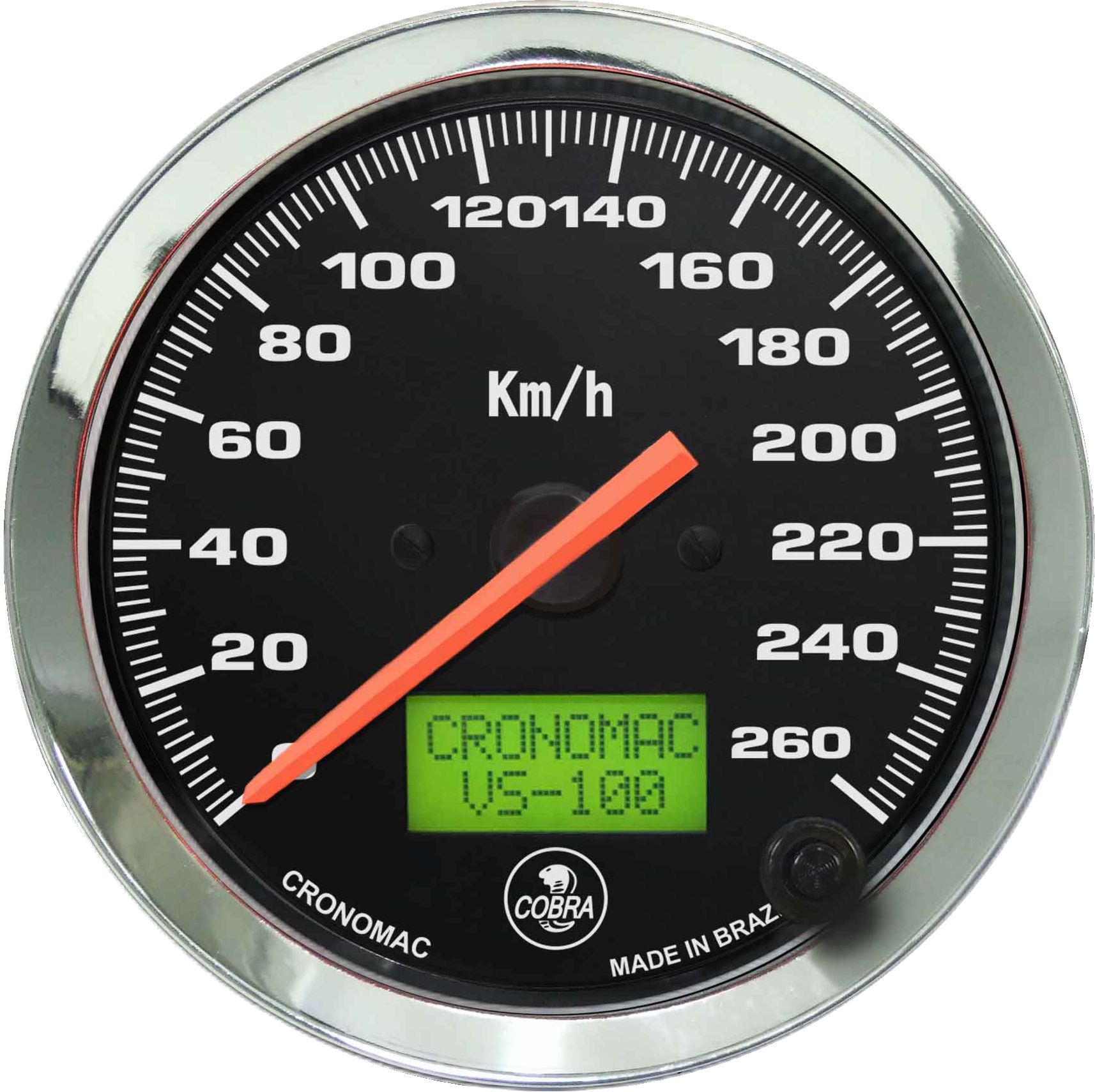 Velocímetro 200km/h ou 260km/h ø100mm Eletrônico Cobra | Cronomac ...
